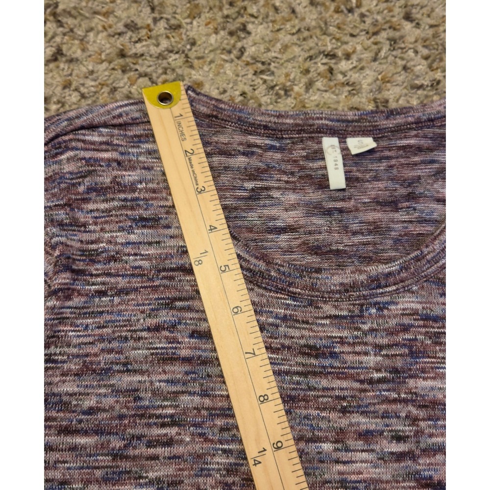 Cato Marled Asymmetrical Tie Hem Blouse‎ Women's Size Small Multicolor - Picture 7 of 10